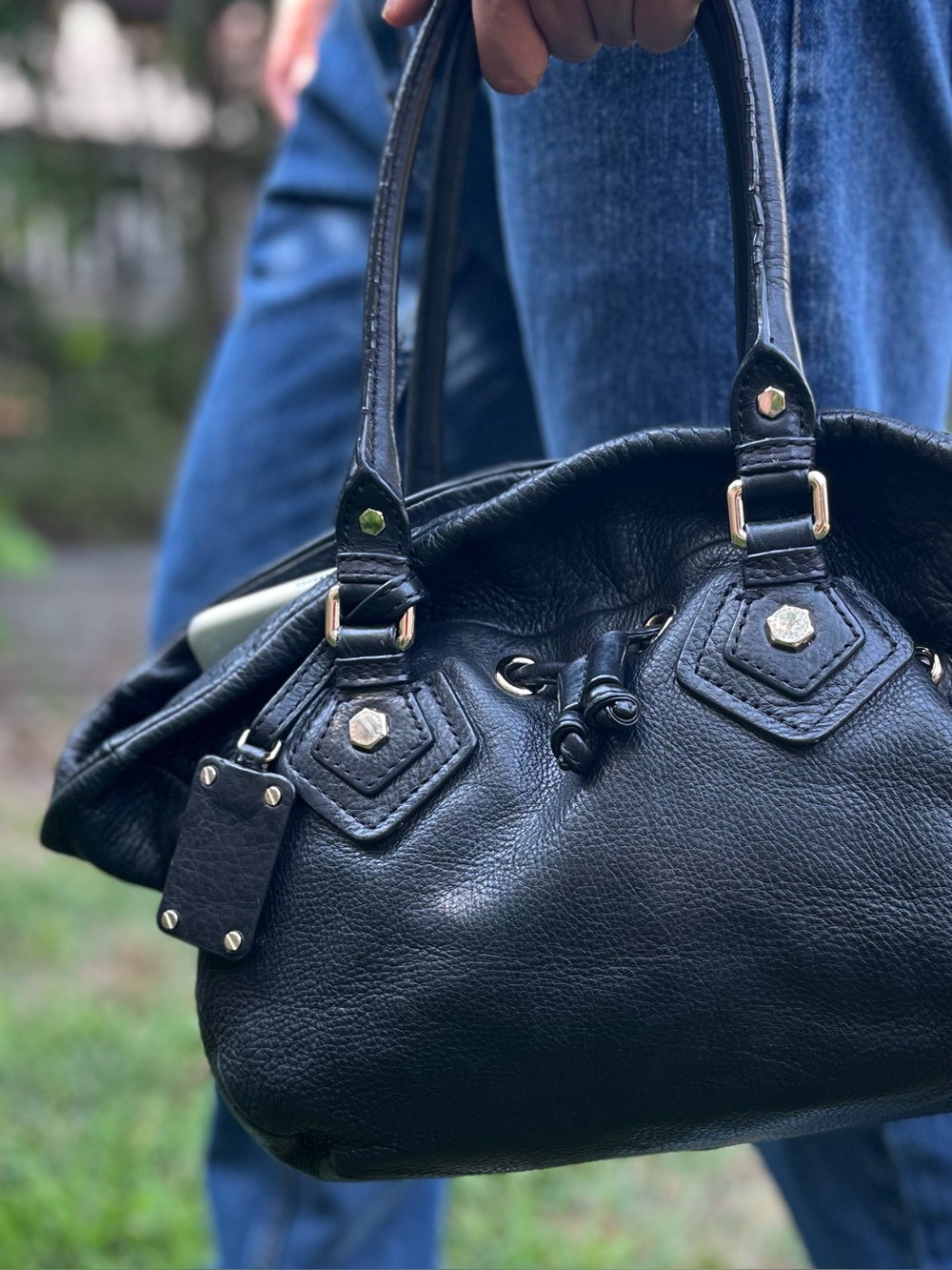 Marc By Marc Jacobs Black Leather Shoulder Bag & Gold Hardware in Awesome Shape